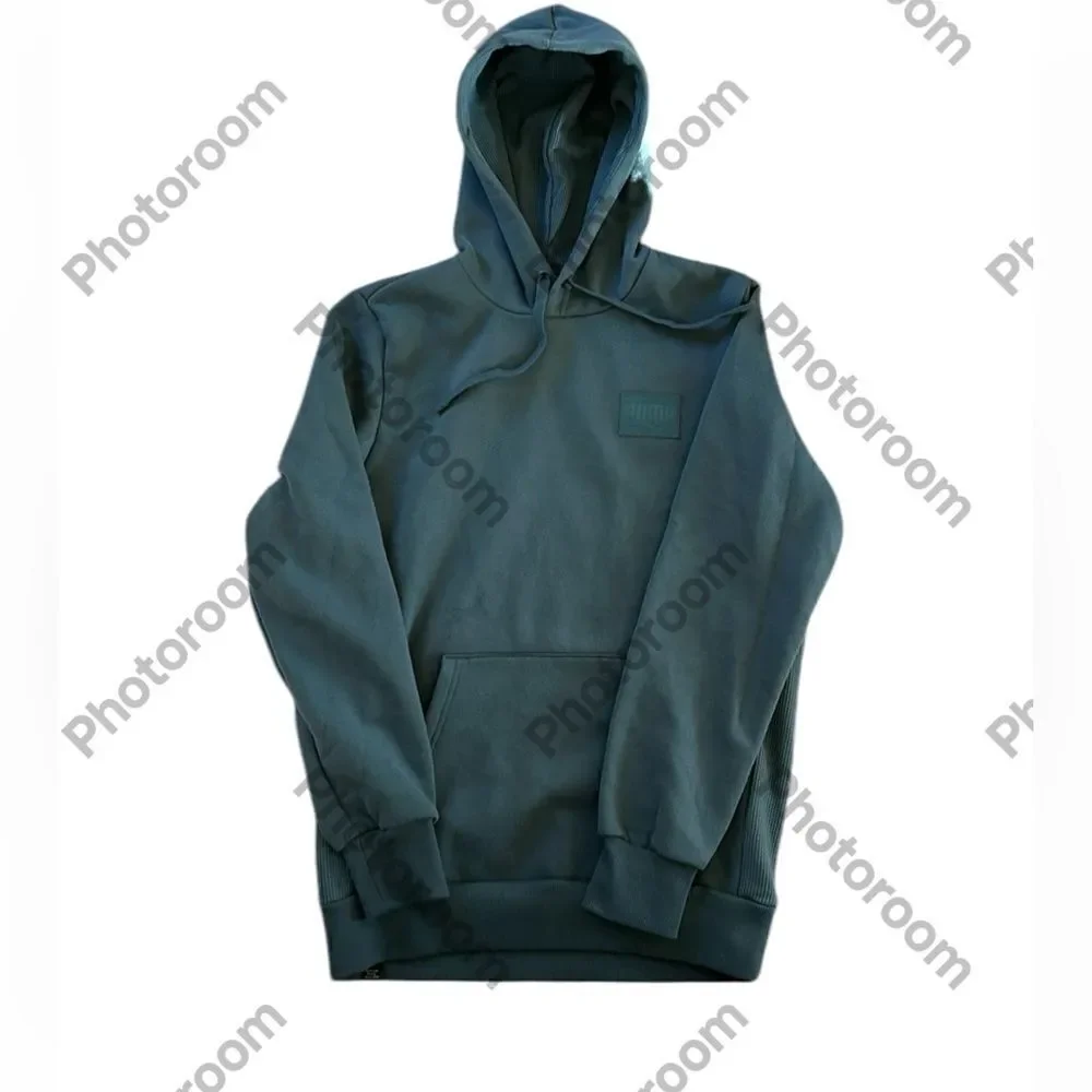 Puma men’s Fleece Hoodie, Blue/grey, size Small,NWT